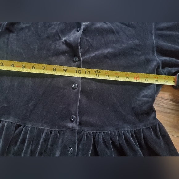 Vintage eddie bauer witchy black velvet dress pockets - Picture 6 of 10